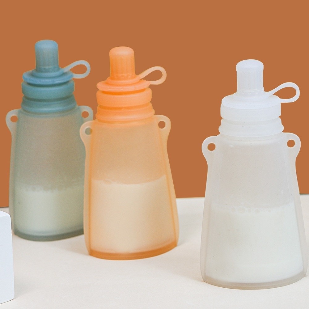 Baby Food Reusable Pouches - Kantong Makanan Bebas BPA, Tahan Bocor,