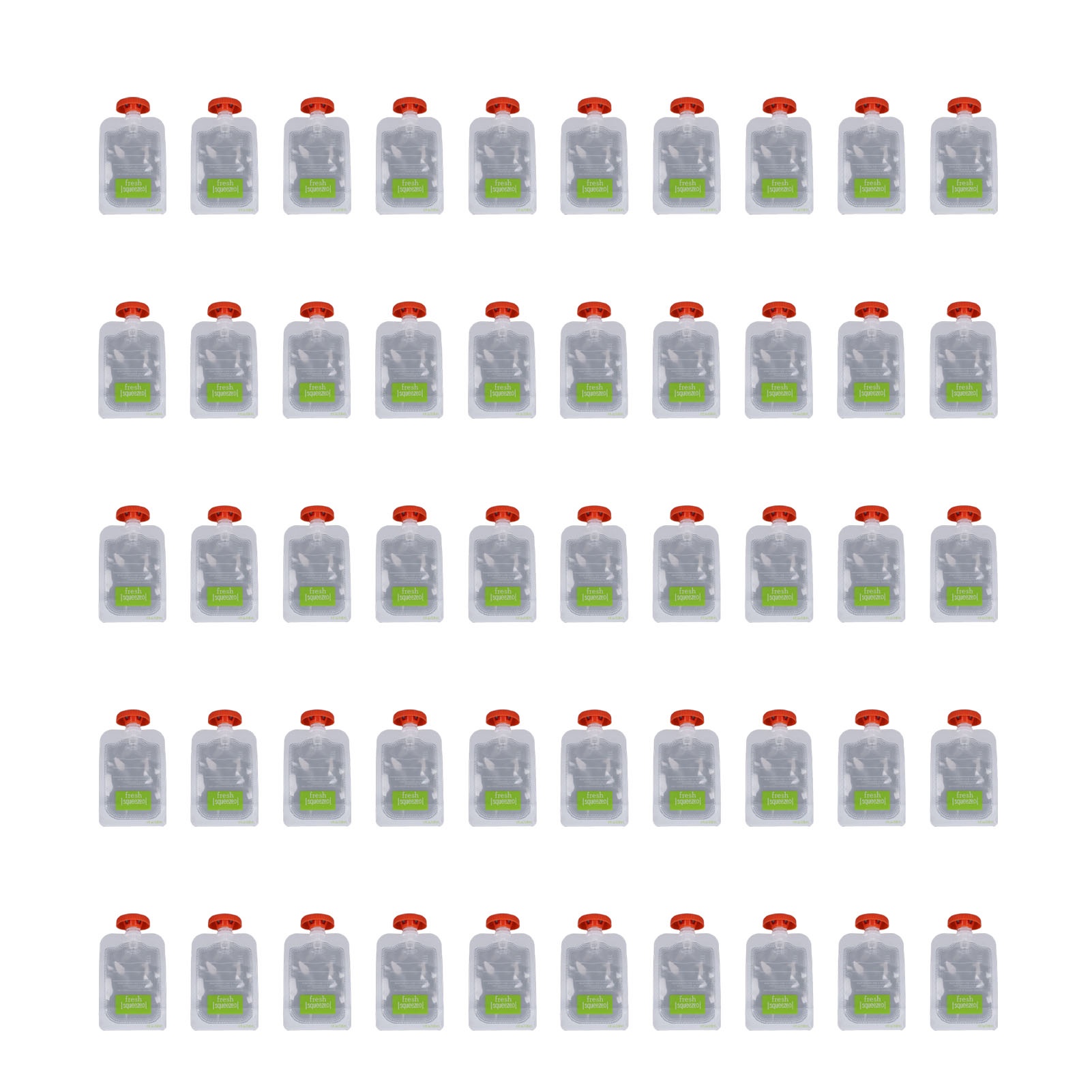 Baby Food Reusable Pouches - 50pcs Kantong Penyimpanan Makanan Bayi Kedap