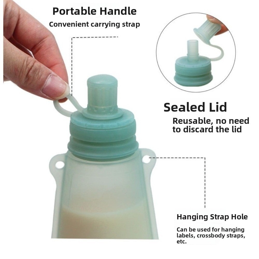 Baby Food Reusable Pouches - Kantong Makanan Bayi Silikon Bebas BPA,
