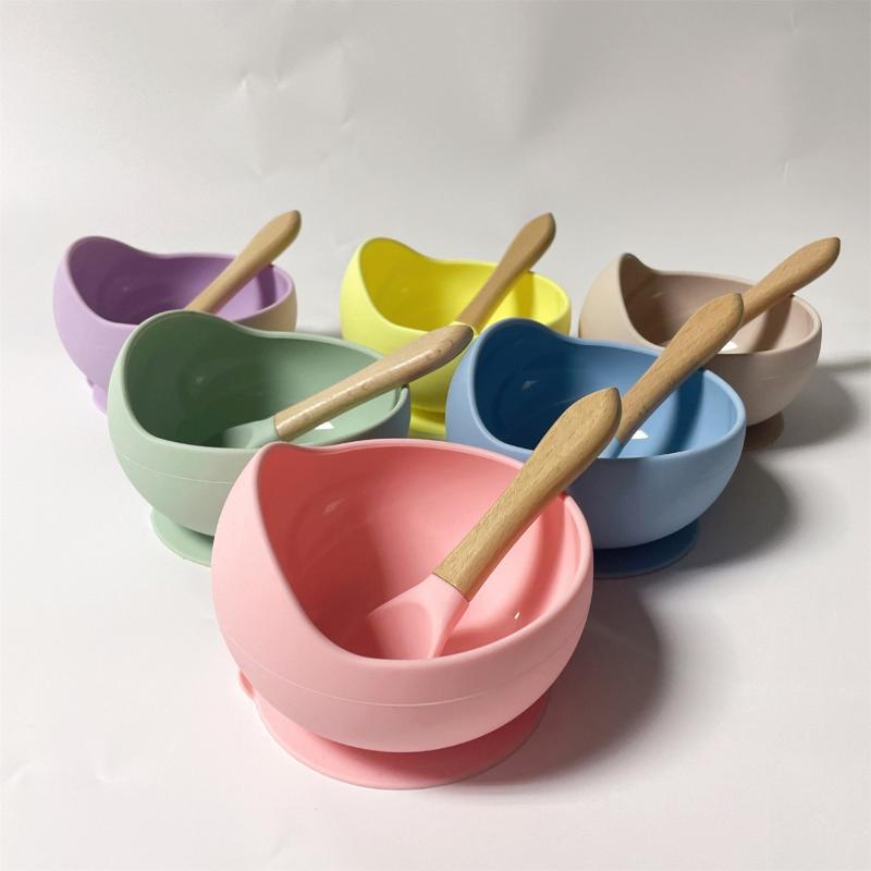 Baby Food Glass - Set Perlengkapan Makan Bayi Mangkuk Sendok