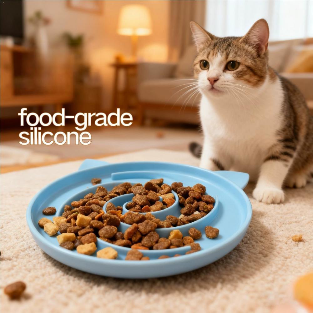Baby Food Cat - Alas Makan Silikon Desain Labirin untuk
