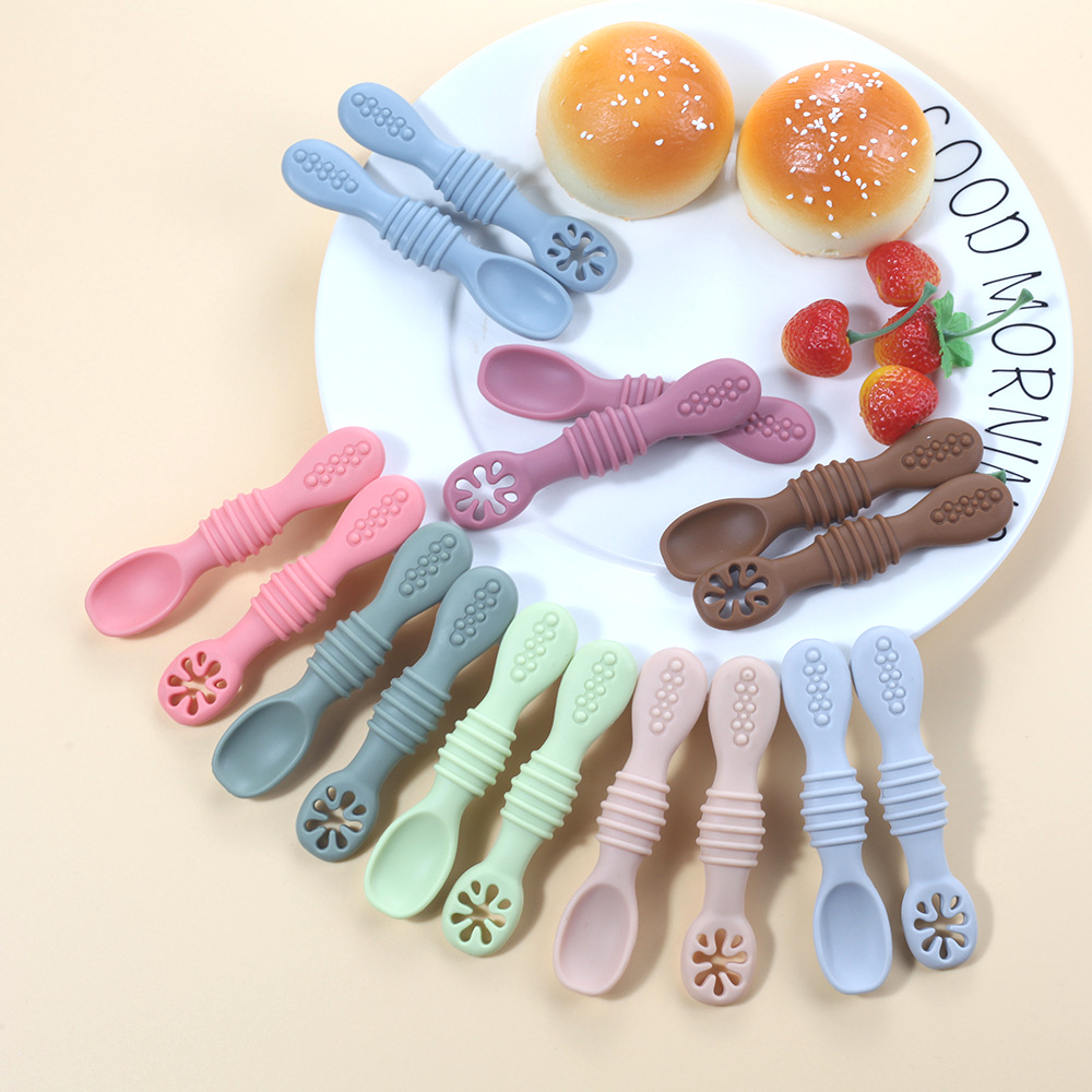 Baby Food Nutrition - 2 buah bayi lucu belajar sendok