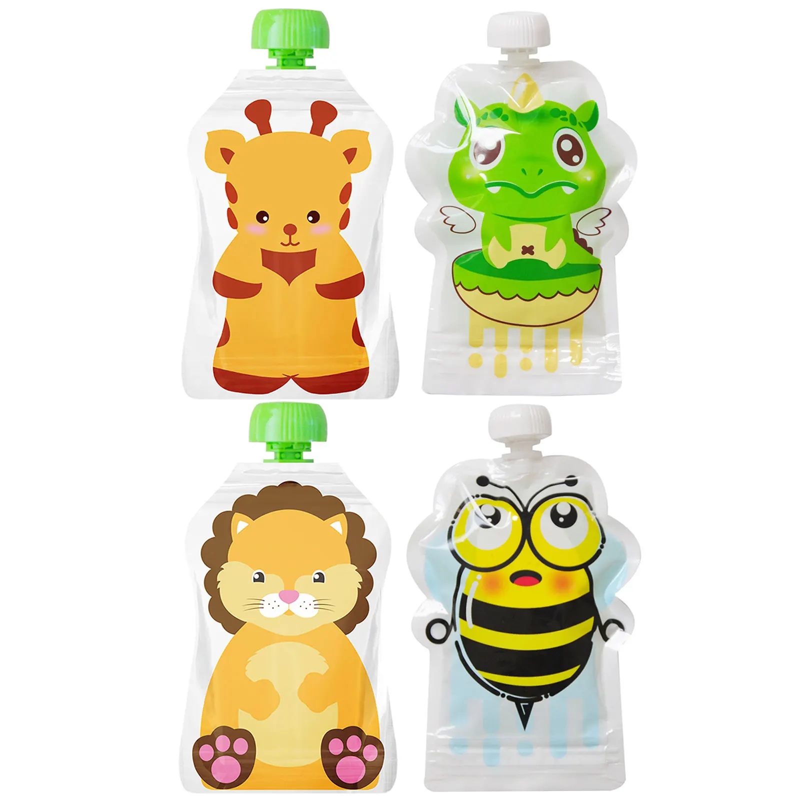 4 buah tas penyimpanan makanan - Baby Food Reusable Pouches ulasan dan harga