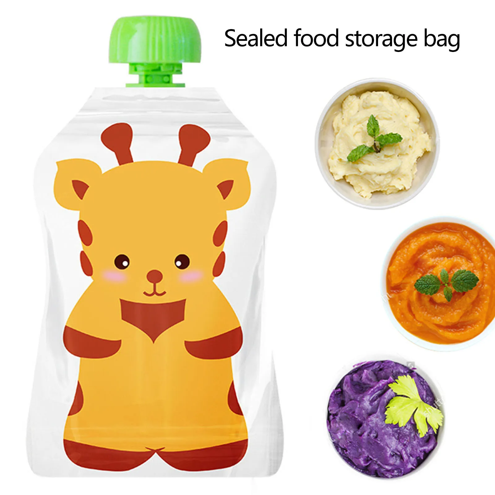 4 buah tas penyimpanan makanan - Baby Food Reusable Pouches ulasan dan harga