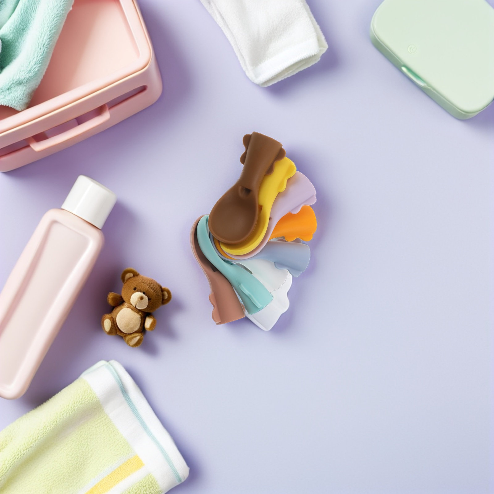 8 buah sendok silikon untuk ma - Baby Food Reusable Pouches ulasan dan harga