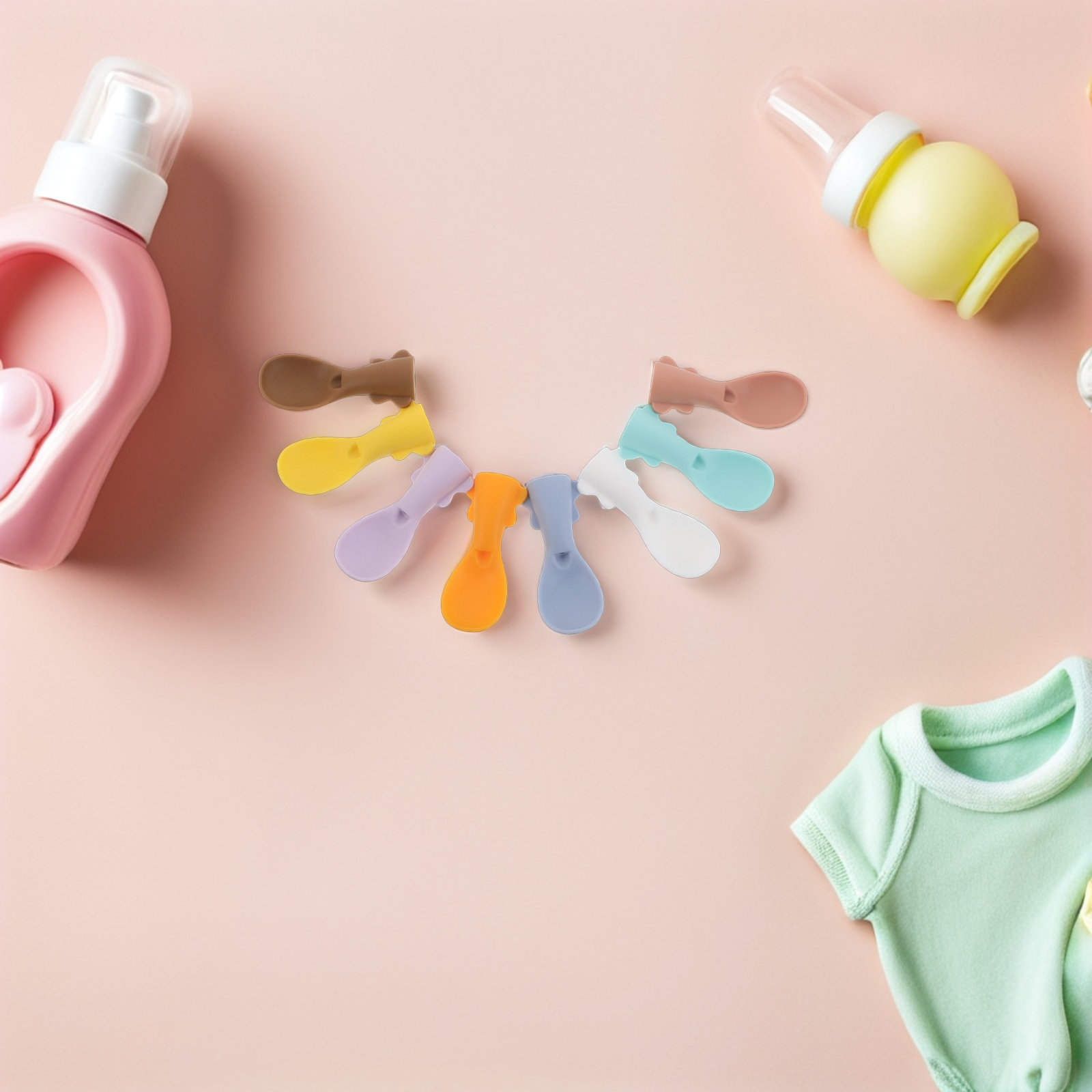 8 buah sendok silikon untuk ma - Baby Food Reusable Pouches ulasan dan harga