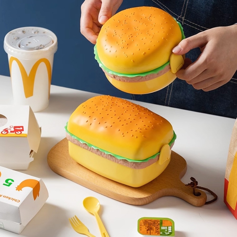 Kotak makan siang Hamburger ti - Baby Food Container ulasan dan harga