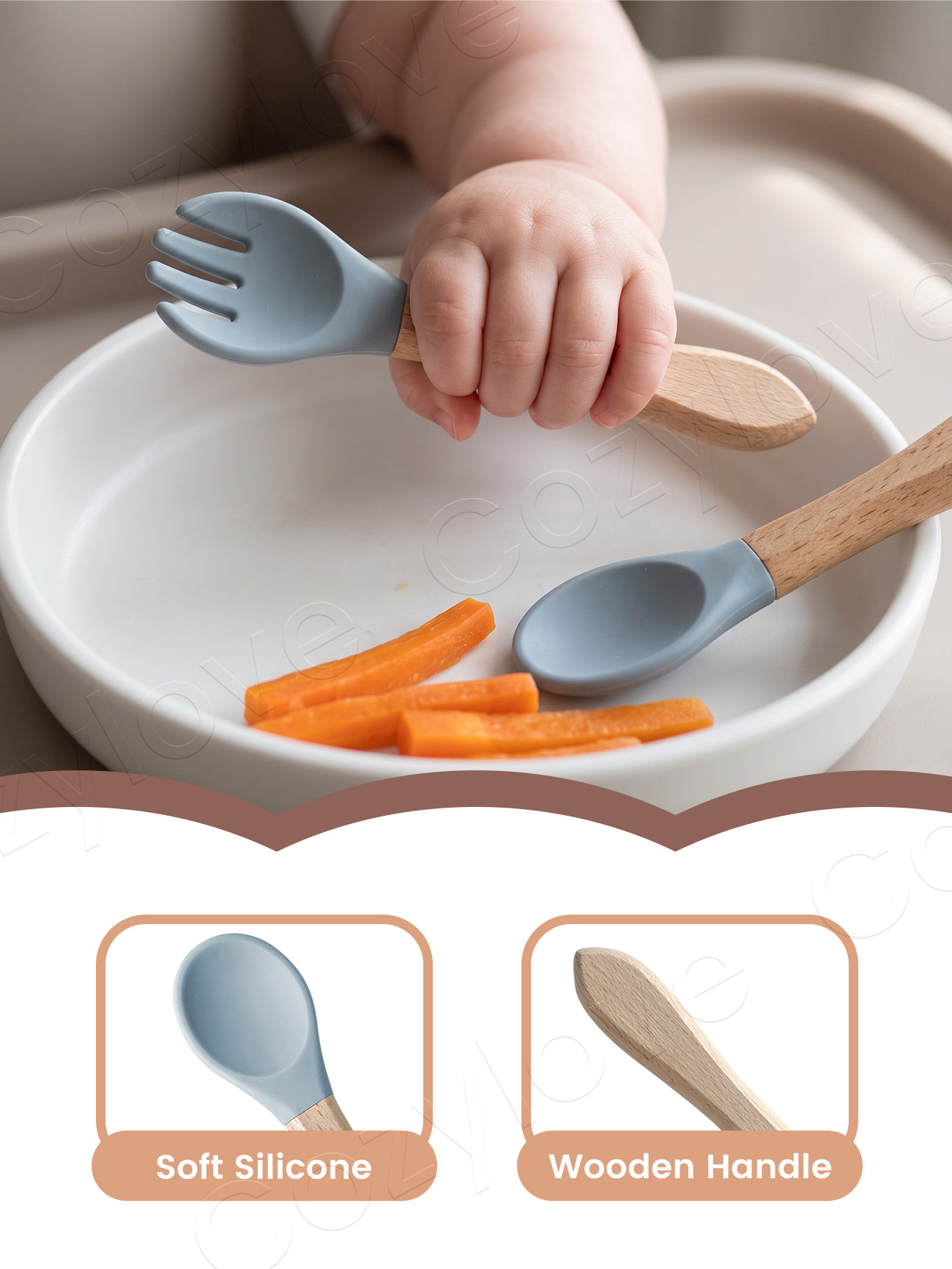 Set Garpu Sendok Silikon Bayi, - Baby Food Nutrition ulasan dan harga
