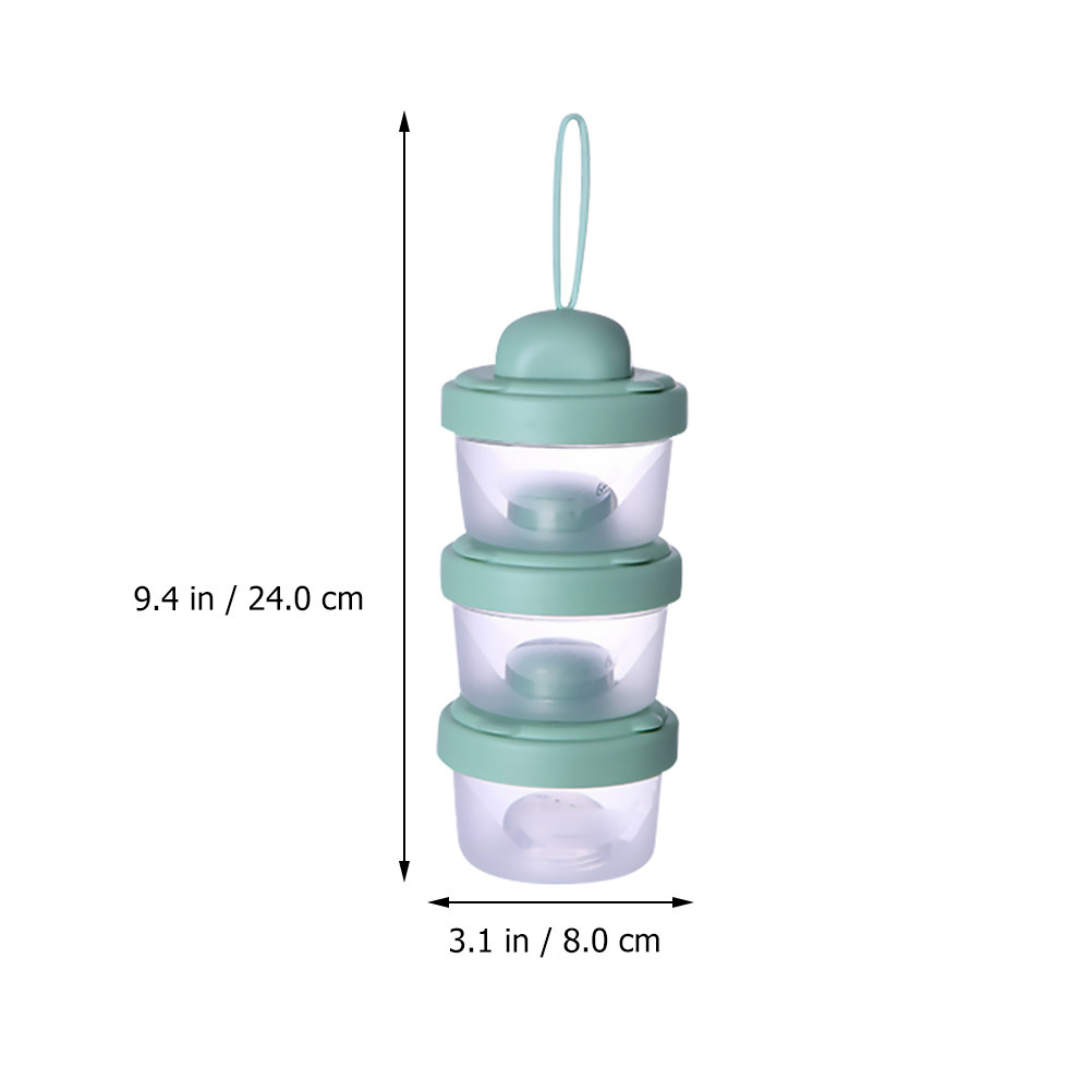 1 Set Wadah Bubuk Susu 3 Lapis - Baby Food For Travelling ulasan dan harga