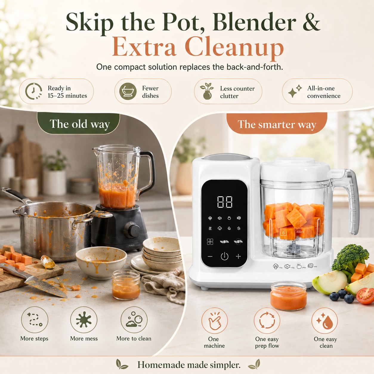 Unit Pembuat Makanan Bayi Ruma - Baby Food Maker And Steamer ulasan dan harga