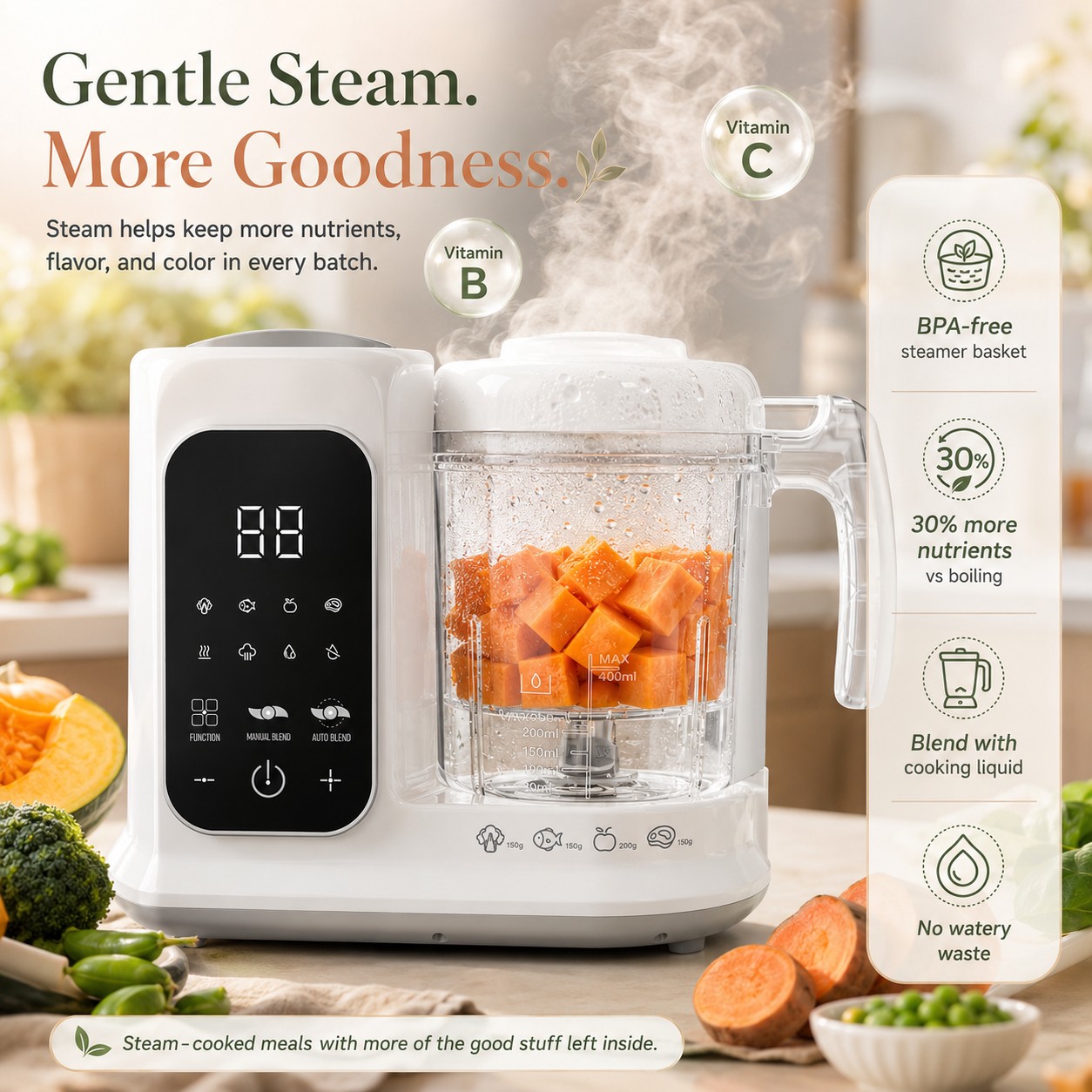 Unit Pembuat Makanan Bayi Ruma - Baby Food Maker And Steamer ulasan dan harga